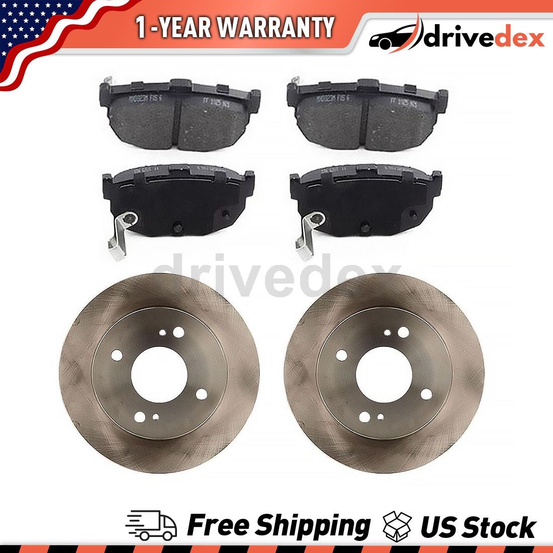 1990-1992 Nissan Stanza Rear Semi-Metallic Brake Rotors & Pads