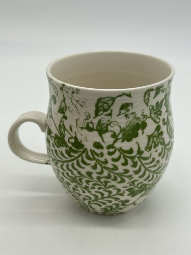 Anthropologie Monogram "n" Mug w/ Green Flower Background - Picture 2 of 4