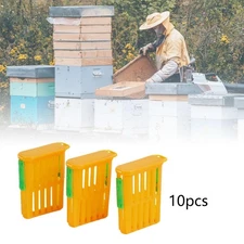 10x Bee Queen Cage Bee Transport Rearing Cages Yellow