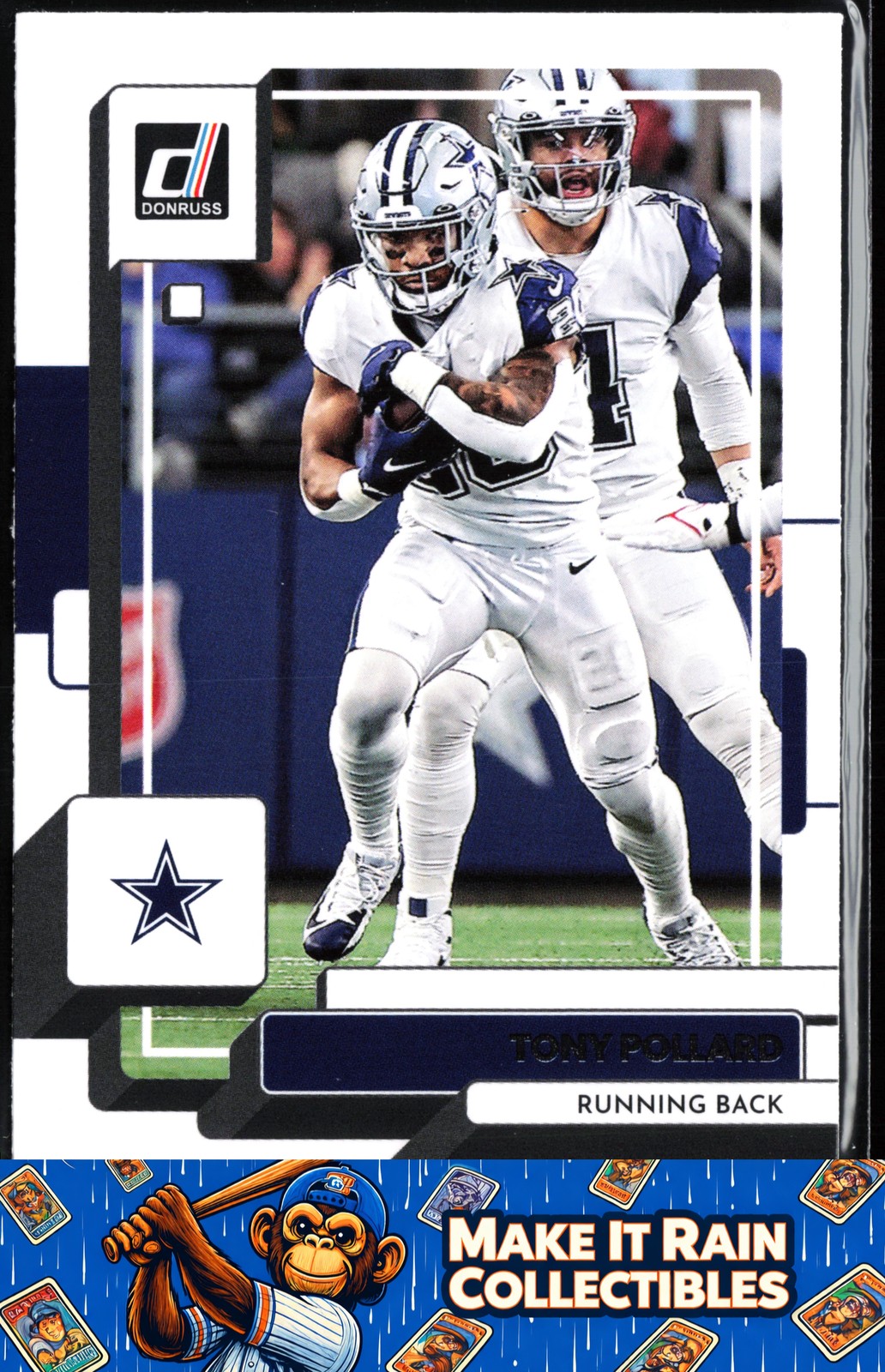 Tony Pollard 2022 Donruss #155 Dallas Cowboys Football