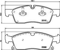 Bremsbelagsatz Scheibenbremse Hella Pagid 8DB 355 019-701 FüR GLS Klasse GL GLE