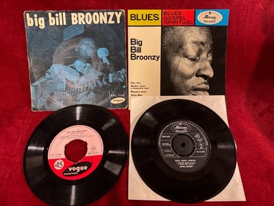 45Rpm Blues 2 x Big Bill Broonzy EP's Vogue & Mercury 'Guitar Shuffle'