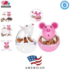 Cat Slow Feeder Food Ball - Mice Tumbler Shaped Pet Treat Toy for Cats