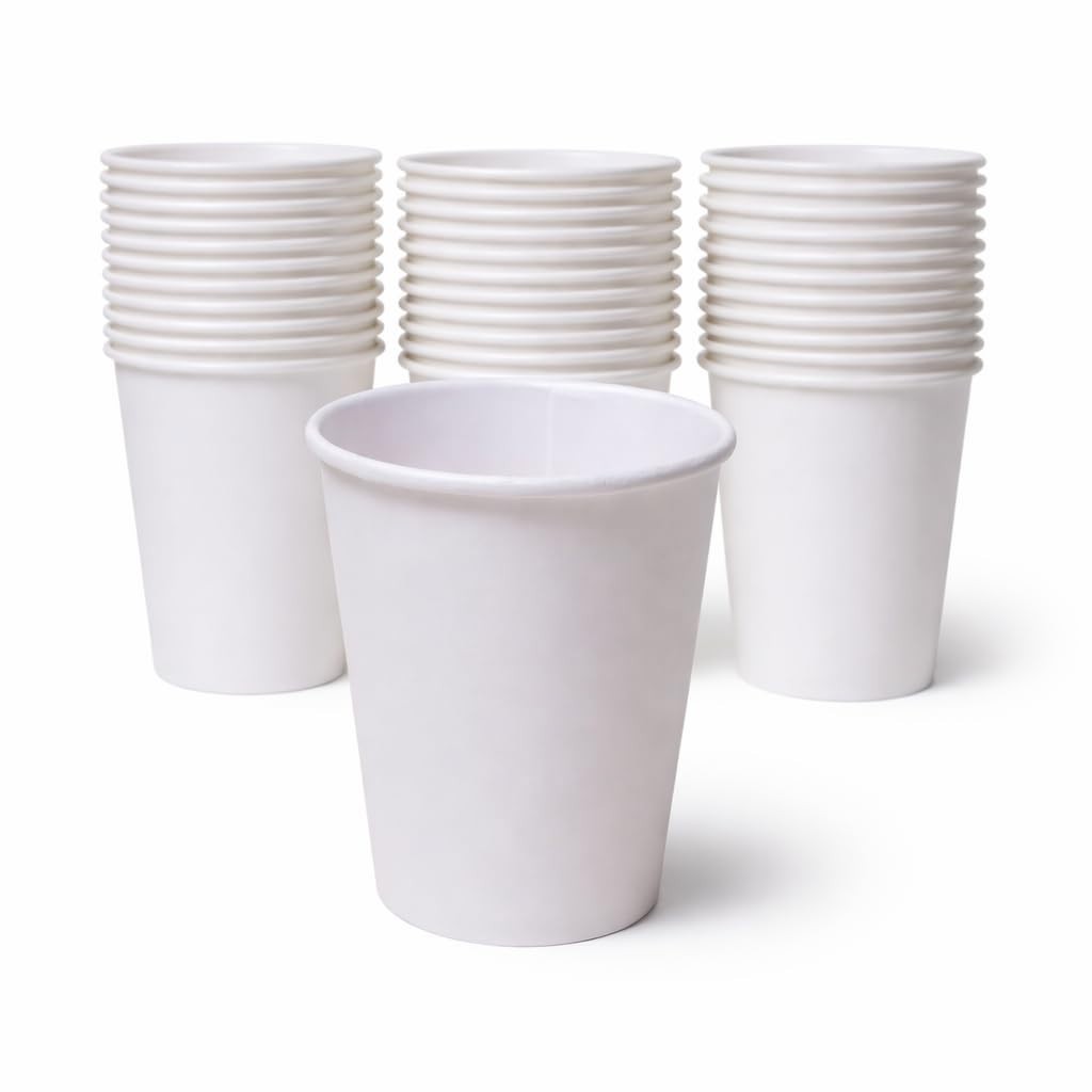 Sierra 8oz Paper Hot Cups, 1,000 Count, White, 20 Packs of 50, Made in USA