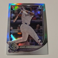 Topps Adael Amador 2025 Bowman RC Red Parallel Colorado Rockies Card #31