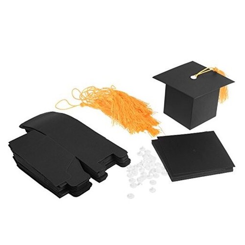20 Pcs Black Graduation Candy Boxes Party Favors, Graduation Cap Gift Box