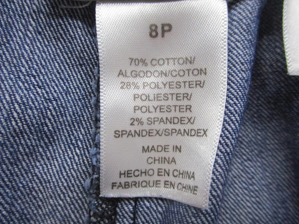 Alfred Dunner Petite Pants Womens 8P Denim Stretch Straight Leg Pockets Casual - Image 3 of 4