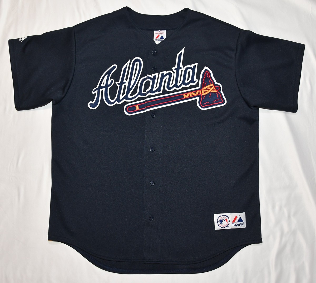 Mint! Majestic Retail Atlanta Braves - Navy Blue Jersey XL (Blank