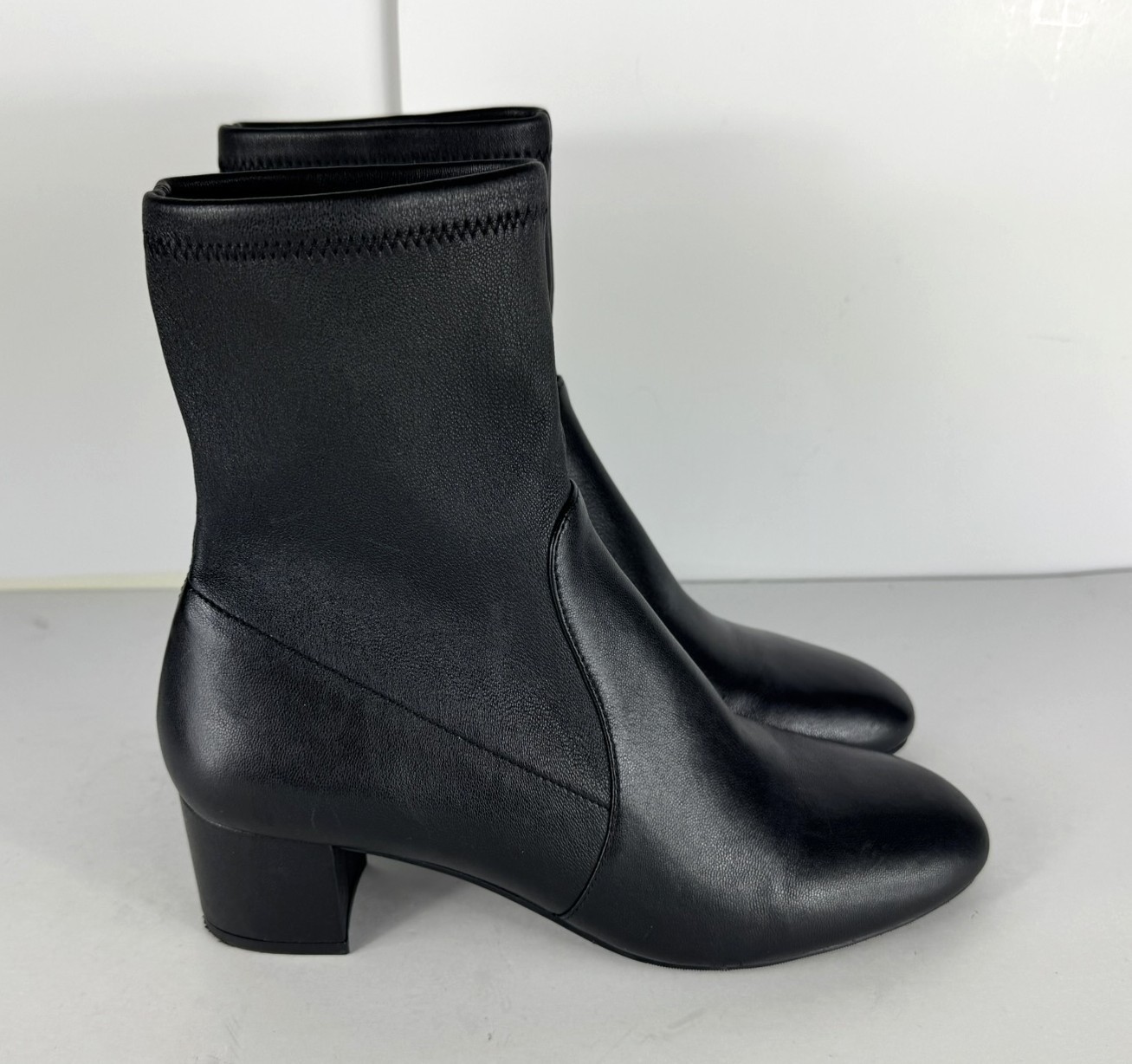 Stuart Weitzman Sofia 50 Stretch Black Leather Wo… - image 4