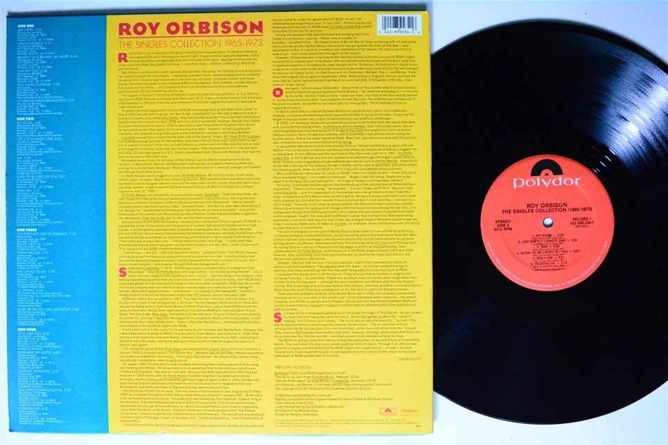 ROY ORBISON The Singles Collection 1965-1973 POLYDOR 2xLP NM - Image 2 of 3