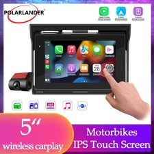 Bluetooth 5.0 DVR Support CarPlay Android Auto 5" Motorcycle MP5 Player