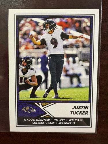 2024 Panini Football Sticker #119 Justin Tucker - Baltimore Ravens