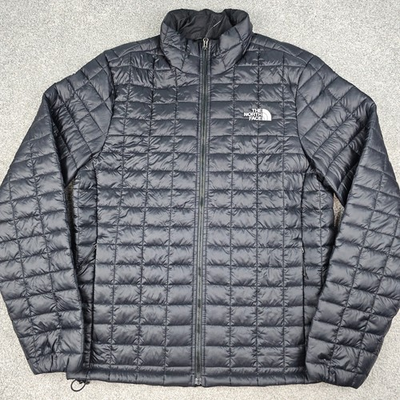 #ad North Face Men’s Thermoball Eco Full Zip Jacket Black M Company Logo On Back $34.00