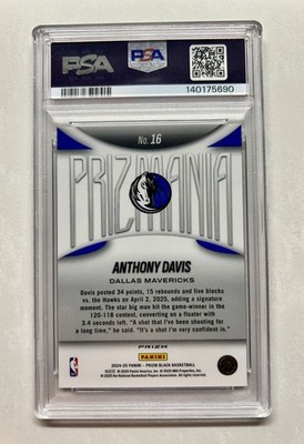 2024 Panini Prizm Black Anthony Davis Prizmania Case Hit SSP #16 