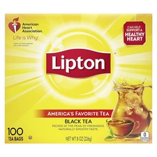 Lipton Black Tea Bags 100 Count Individually Wrapped Caffeinated 100 Natural