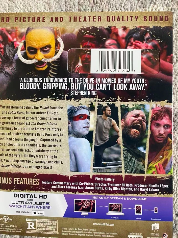 The Green Inferno Blu-ray (Eli Roth’s Director’s Cut) – Horror Cannibal Cult Fil - Image 2 of 3