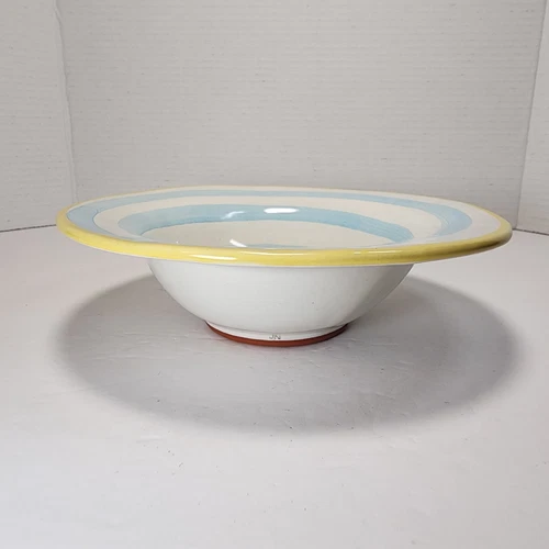 VTG Mackenzie Childs Wallcourt Spencer Soup Cereal Bowl Swirl Handmade 8.25" EUC