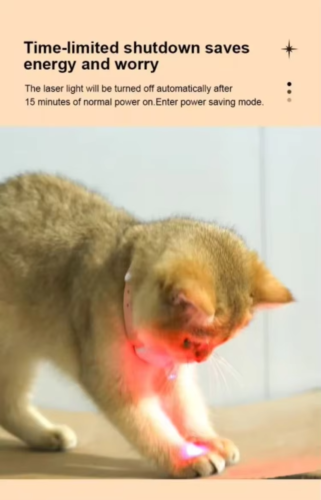 1 Collar Luz LED Juguetes Láser Interactivos Gatos Perros Mascotas Electrónico Recargable - Imagen 6 de 7