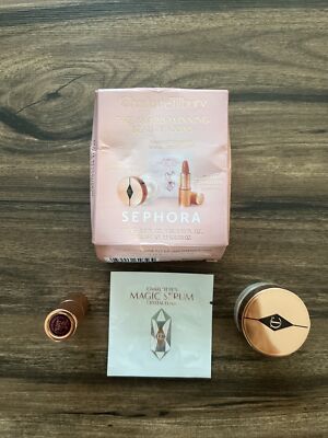 CHARLOTTE TILBURY Mini Set PILLOW TALK Medium LIPSTICK Magic Cream & Serum