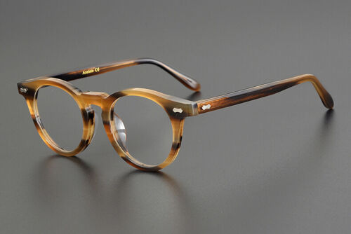 Monturas de gafas redondas vintage de tortuga para hombres y mujeres clásicas de borde completo - Imagen 7 de 29
