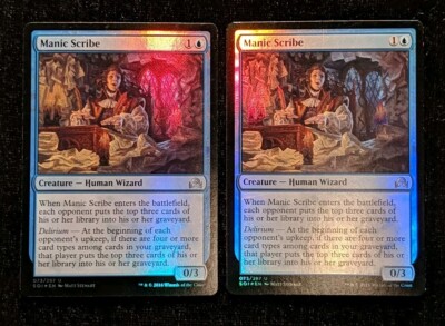 2016 Magic MTG SOI Shadows Over Innistrad Manic Scribe FOIL x2 NM8