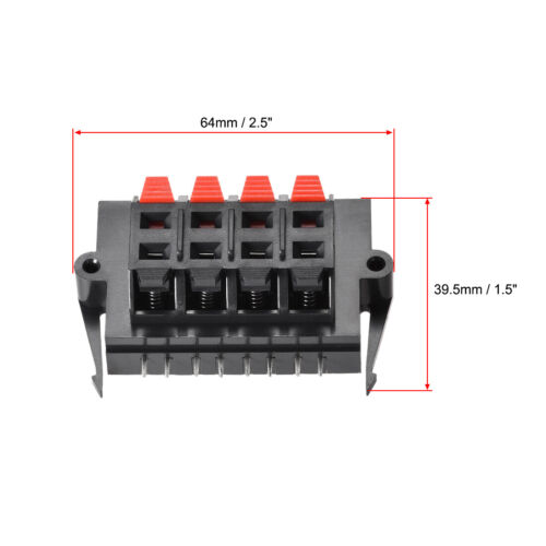 8 Way Speaker Terminal Clip Push Release Audio Cable Terminal Strip WP8-11 - Picture 2 of 3