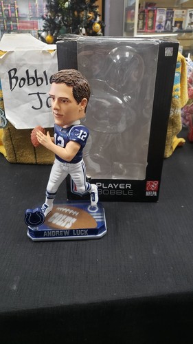 NIB 2014 ANDREW LUCK INDIANAPOLIS COLTS BOBBLEHEAD FOCO CLEAR SPRINGY BASE