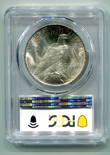 1922 HOT 50 VAM 4 DOUBLED MOTTO PEACE SILVER DOLLAR PCGS MS64 PREMIUM QUALITY PQ - Picture 2 of 5