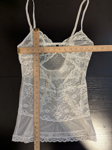 Victoria's Secret Bridal I Do Collection White Lacy Slip Top Women's Small - Picture 2 of 7