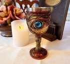 Stainless Steel & Resin Dragon's Eye Eyeball Gothic Wine Cup Goblet Chalice