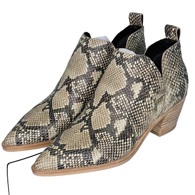 Dolce Vita Snake Print Sonni Booties Women Ankle Boots Block