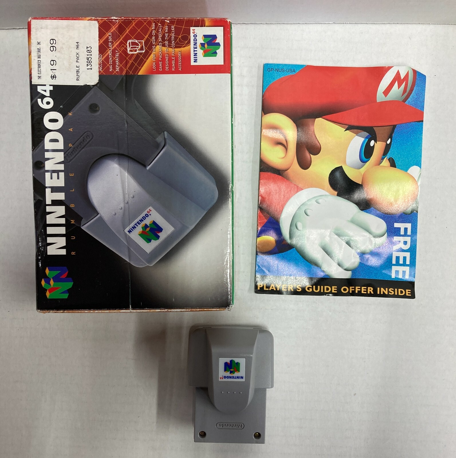 Nintendo 64 Rumble Pak Pack with Original box and Insert