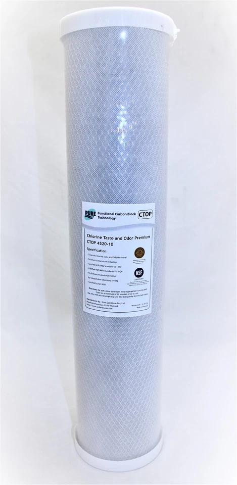 6 Pack Carbon Block Cartridge 4.5" x 20"  NSF Water Filter 10 Micron - Image 4 of 4