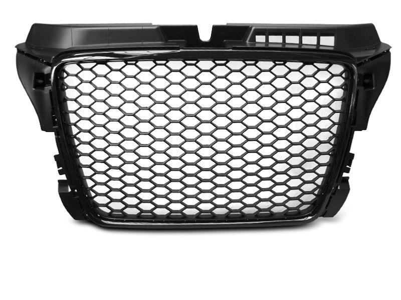 Calandre Audi A3 2008-2012 cassée ou ternie : passez au look sport noir brillant