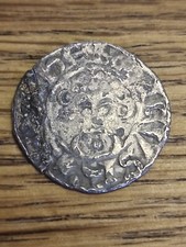 Henry II III - silver short cross penny - Double Cross Hammered Coin
