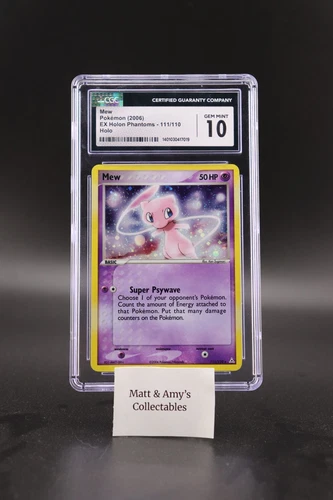Mew 111/110 EX Holon Phantoms Holo Pokemon CGC 10 Low Pop (8)