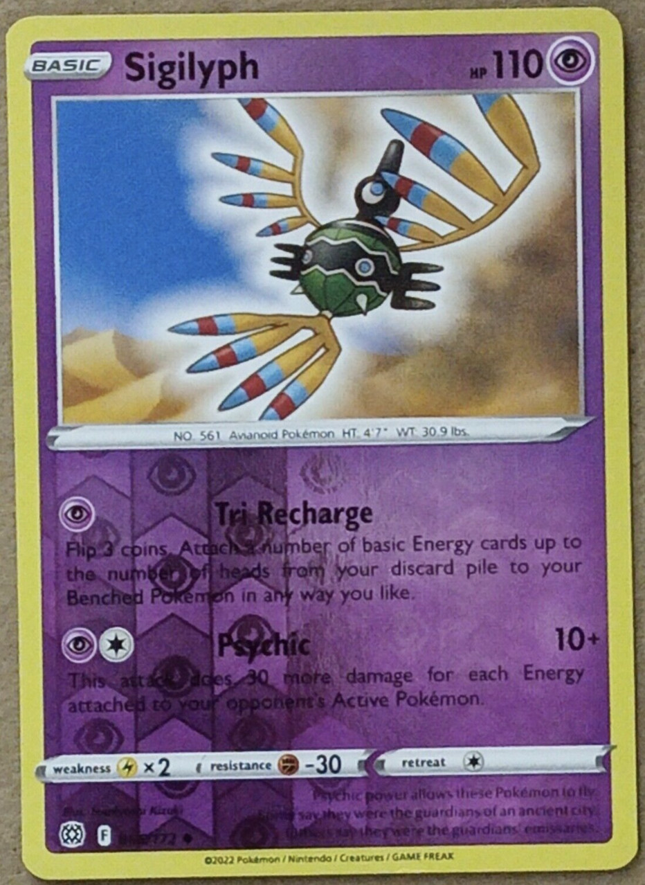 Pokemon - Sigilyph 066/172 - Reverse Holo - Brilliant Stars - NM/M - New