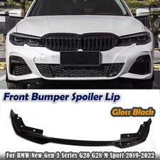 FITS 2019 2020 2021 BMW G20 G28 GLOSS BLACK MP SPORT  FRONT BUMPER LIP SPLITTER