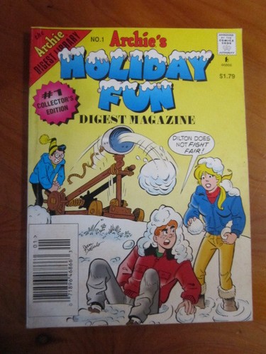 THE ARCHIE DIGEST LIBRARY ARCHIE'S HOLIDAY FUN DIGEST NO. 1 * GREAT * MUST SEE