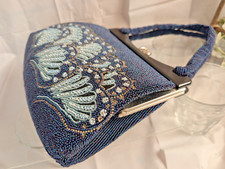 Japan Beaded Evening Hand Bag / geometrical / Kimono Party / Japanese VTG