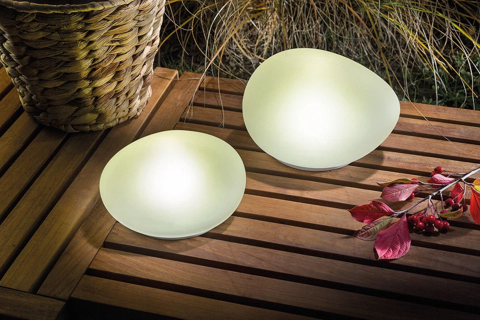 2x LED Solar Leuchtstein Solarleuchte Garten Gartenlampe Leuchte Lampe Glas NEU - Bild 3 von 3