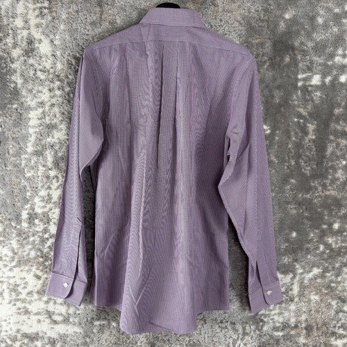 Camicia Brooks Brother taglia 15-34 Supima cotone a scacchi bottoni manica lunga colletto - Foto 4 di 8