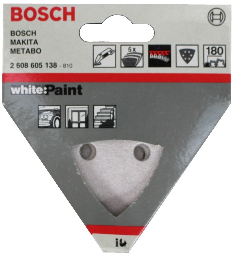 5x SANDING SHEETS Grit 180 FINE GRADE Paint Delta Sander | BOSCH 2608605138 810