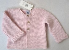 PETIT BATEAU  weiche Baby-Strickjacke Wolle/BW hellrosa  Gr.74/12 Monate  NEU!
