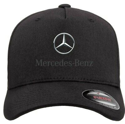 Benz-Black Car Logo Embroidered Black Hat Adjustable Baseball Caps for Men and Women Auto Sport Travel Cap Racing Motor Hat for Mercedes-Benz 