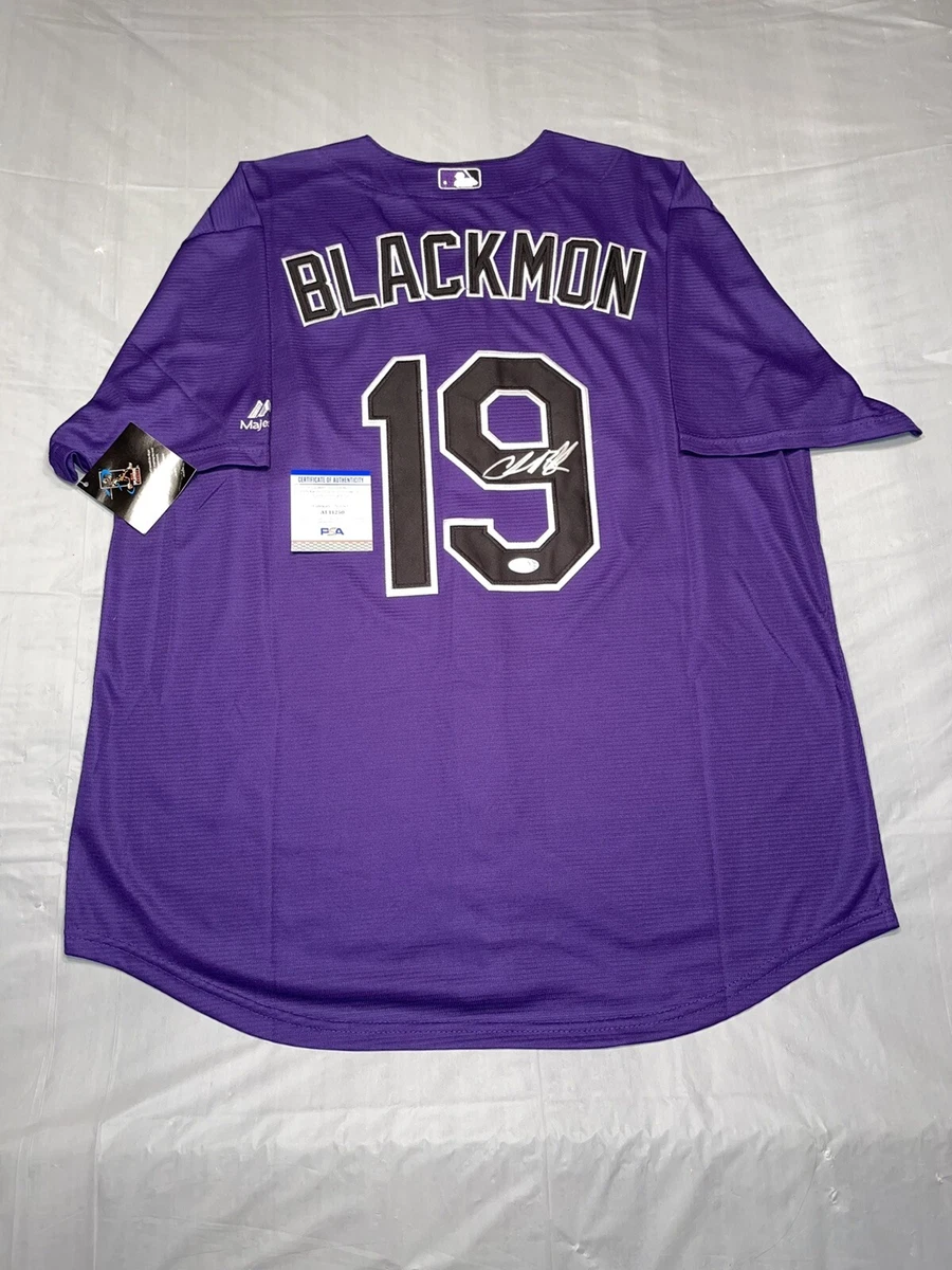 Charlie Blackmon Signed Jersey Inscribed Chuck Nasty (JSA COA)