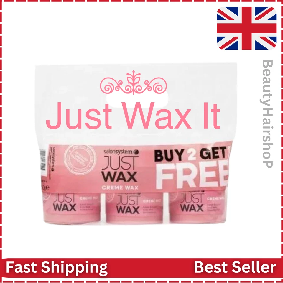 Just wax Pink Creme Wax Salon system Hair Removal Pink Pack of 3