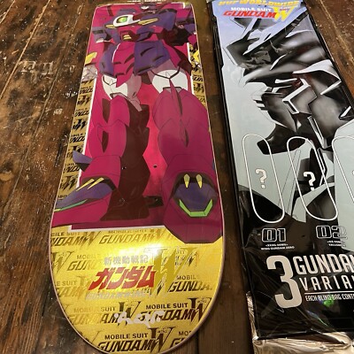 HUF X GUNDAM WING MOBILE BLIND BAG SKATEBOARD DECK GOLD EPYON ONLY