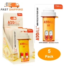 AddAll XR 750mg, Energy Focus Concentration 5 Packs - 10 Capsules - FREE SHIP