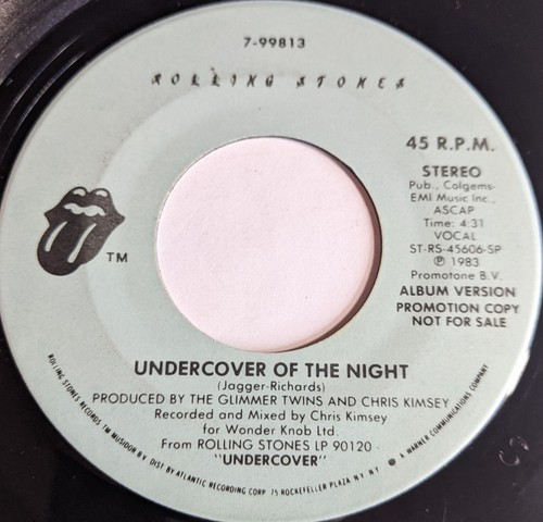 Promotional Copy Rare Rolling Stones Undercover Of The Night Vinyl Single 1983 - Picture 8 of 13